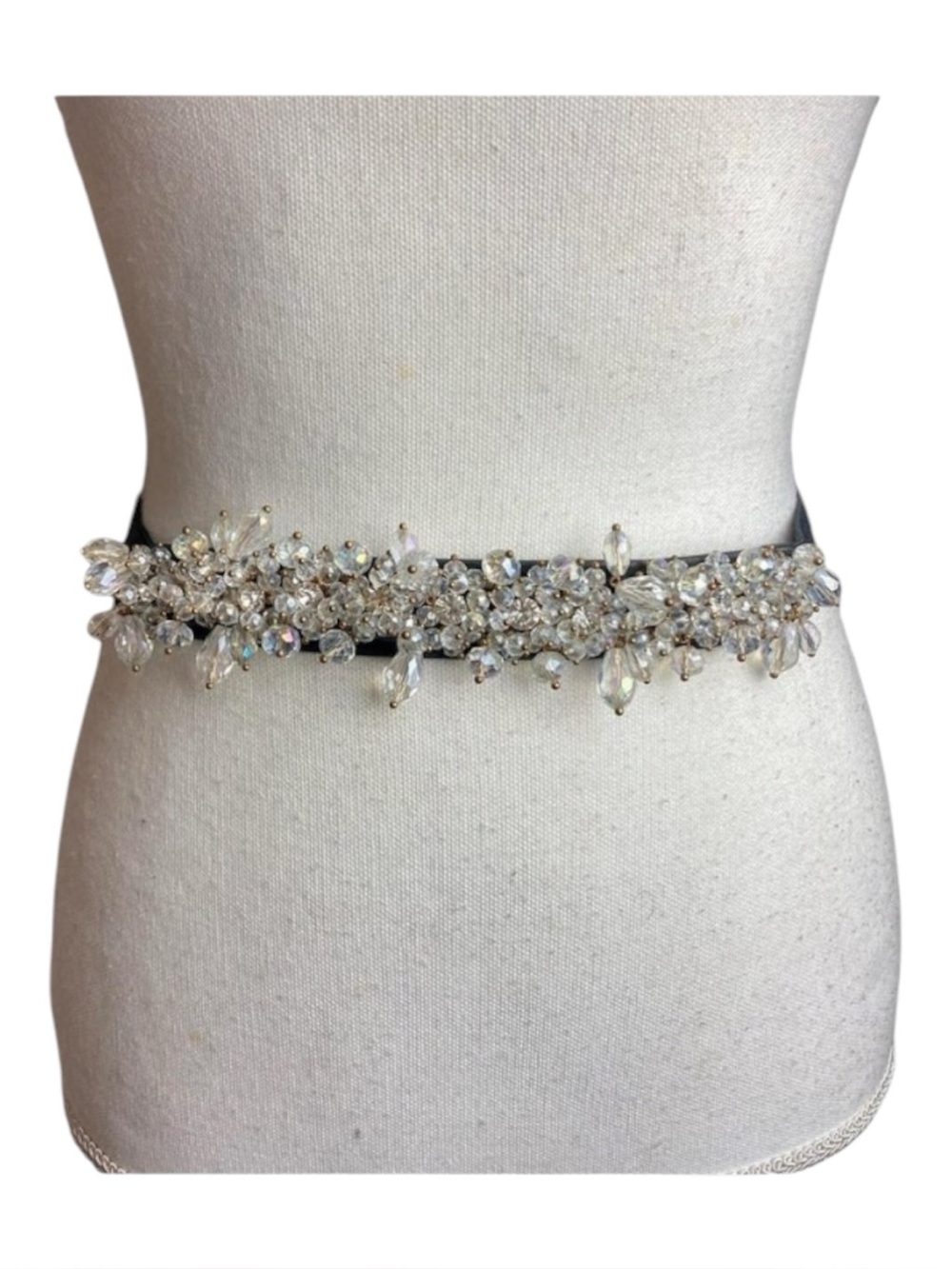 Crystal Beaded Black Belt